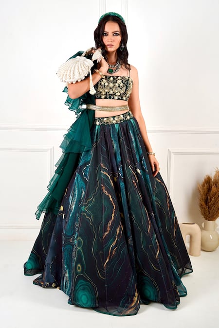 Alia bhatt green outlet lehenga online shopping