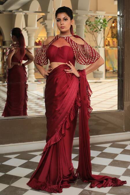 Reynu Taandon Frill Pre-Draped Saree 