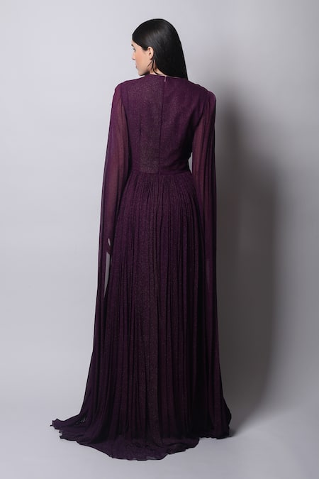 Swatee Singh Georgette Ruched Gown 