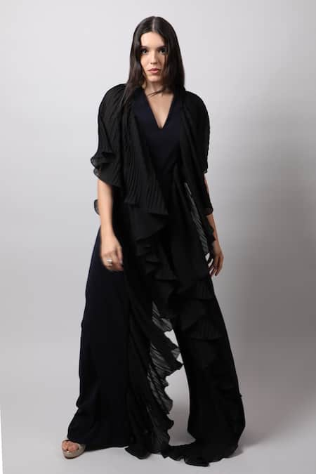 Swatee Singh Crepe Ruffled Jumpsuit 