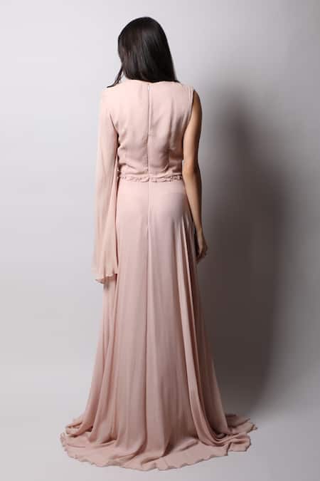 Swatee Singh Georgette Flared Sleeve Gown 