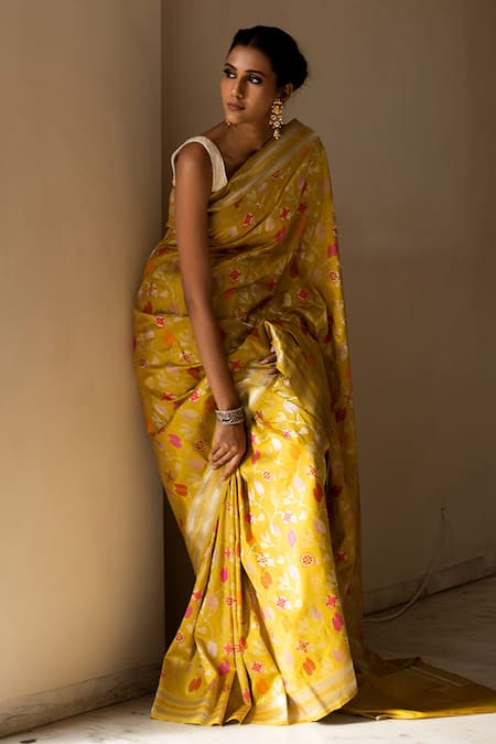 Priyanka Raajiv Silk Brocade Banarasi Saree 