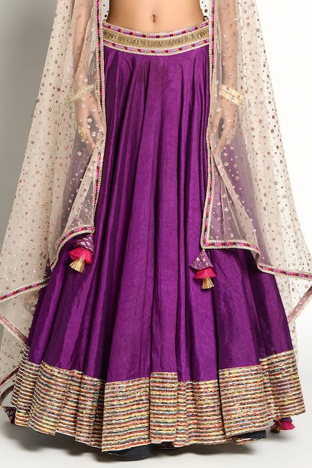 Shop Rishi and Vibhuti Beige Net, Chanderi, Dupion V Neck Shringhar Embroidered Lehenga Set Online at Aza Fashions Shop_Rishi and Vibhuti_Beige Net, Chanderi, Dupion V Neck Shringhar Embroidered Lehenga Set _Online_at_Aza_Fashions