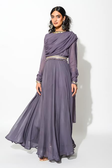 Rishi and Vibhuti Draped Anarkali With Belt 