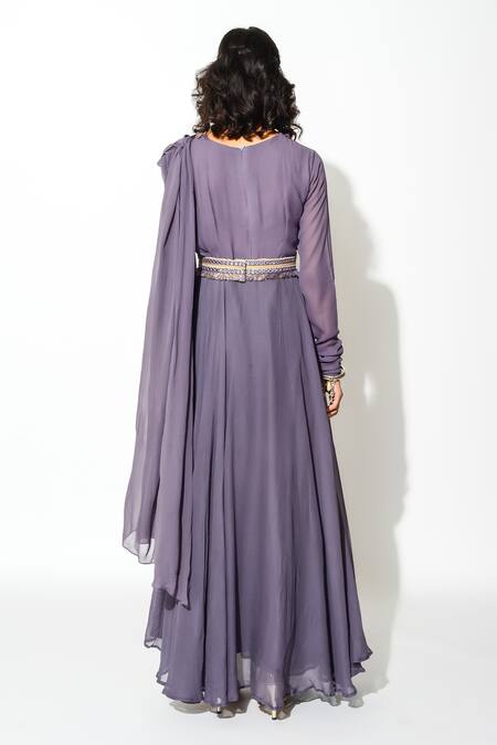 Rishi and Vibhuti Draped Anarkali With Belt 