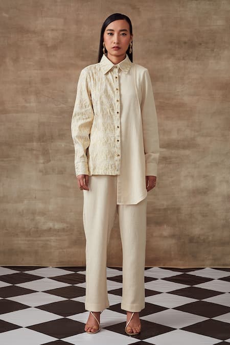 Rishi and Vibhuti Daisy Shirt & Pant Set 