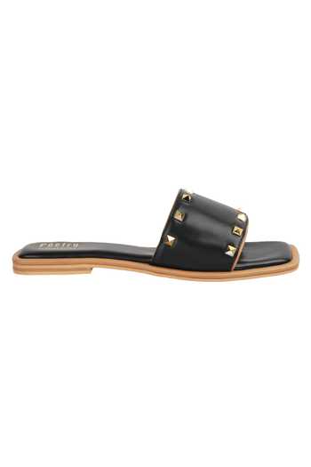 Buy_CRIMZON_Black Spiked Strap Sliders_Online_at_Aza_Fashions