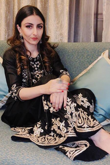 Buy Samatvam By Anjali Bhaskar Black Silk Round Kurta And Sharara Set Online at Aza Fashions Buy_Samatvam By Anjali Bhaskar_Black Silk Round Kurta And Sharara Set _Online_at_Aza_Fashions