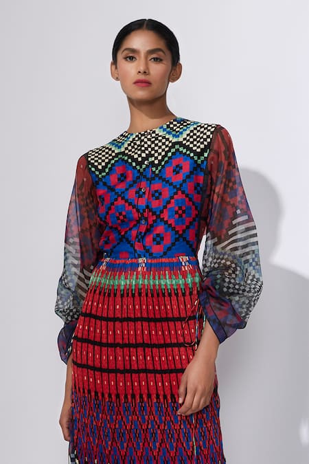 Saaksha & Kinni Hand Micro Pleated Dress 