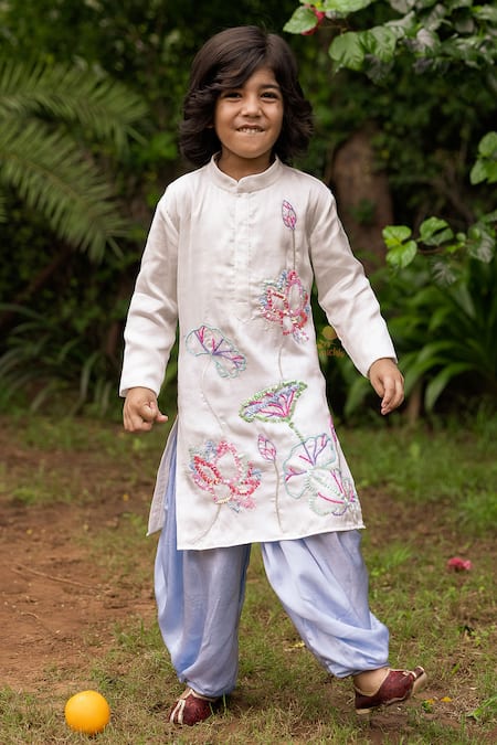 Panchhi by Kanupriya Tibrewala Embroidered Kurta & Dhoti Pant Set 