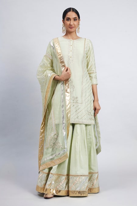 Sheetal Batra Eliza Chanderi Kurta Gharara Set 