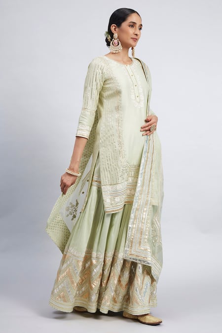 Sheetal Batra Erina Chanderi Kurta Gharara Set 