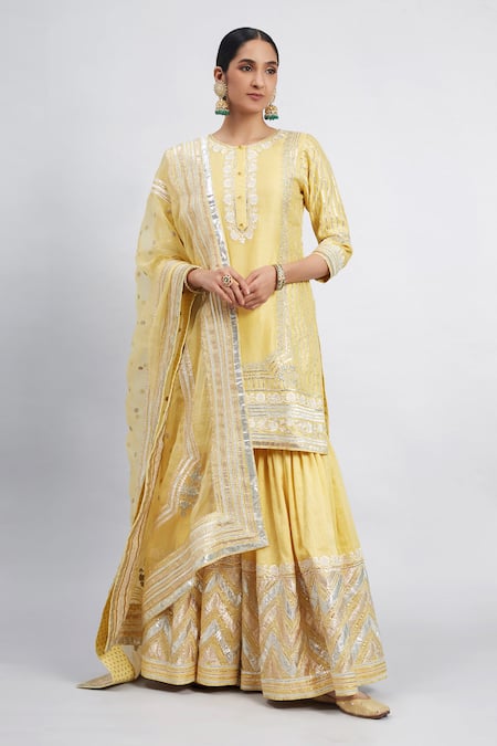 Sheetal Batra Erina Chanderi Kurta Gharara Set 