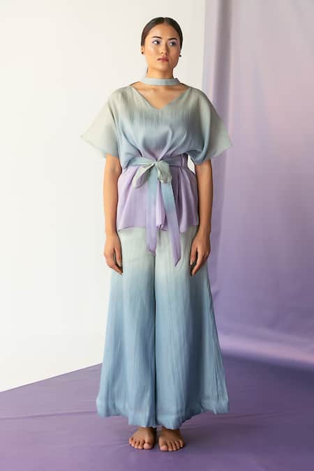 FEBO6 Ombre Cotton Organza Top 