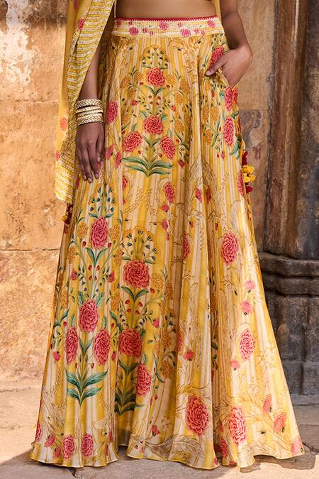 Anita Dongre Yellow Silene Lehenga Set at Aza Fashions Anita Dongre_Yellow Silene Lehenga Set_at_Aza_Fashions