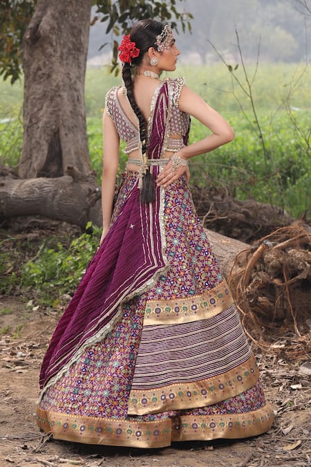 Aditi Gupta Banarasi Ikat Lehenga Set 
