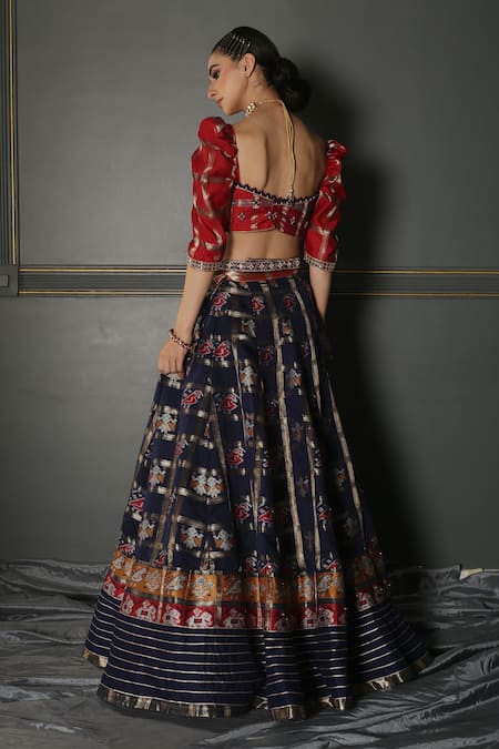 Aditi Gupta Woven Patola Lehenga Set 