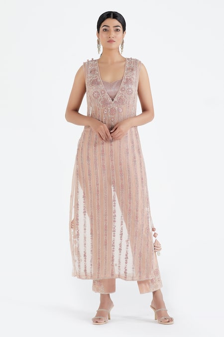 Megha Bansal Floral Embroidered Kurta Set 