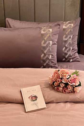 Sadyaska_Pink 100% Cotton Alley Duvet Cover_Online_at_Aza_Fashions
