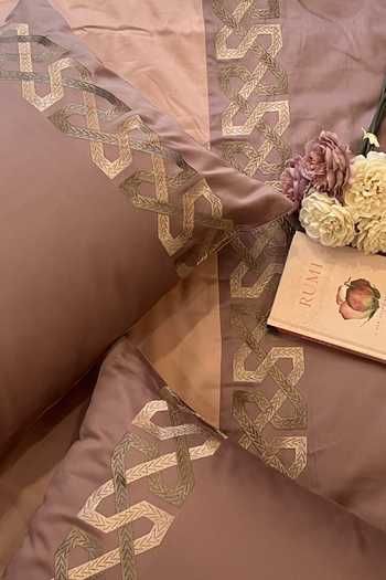 Shop_Sadyaska_Pink 100% Cotton Alley Duvet Cover_Online_at_Aza_Fashions