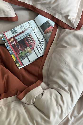 Shop Sadyaska Beige 100% Cotton Duplex Duvet Cover at Aza Fashions Shop_Sadyaska_Beige 100% Cotton Duplex Duvet Cover_at_Aza_Fashions