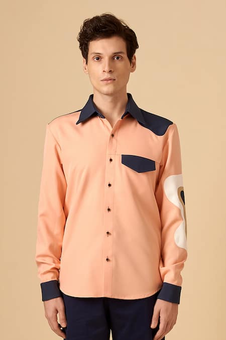 Siddhant Agrawal Label Colorblock Shirt 