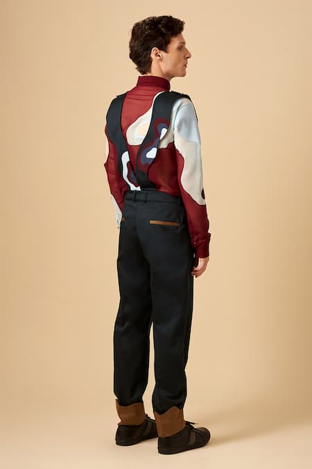 Shop Siddhant Agrawal Green Cotton Applique Dungaree at Aza Fashions Shop_Siddhant Agrawal_Green Cotton Applique Dungaree _at_Aza_Fashions