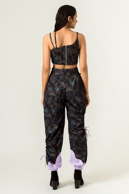 Siddhant Agrawal Printed Joggers With Skirt 
