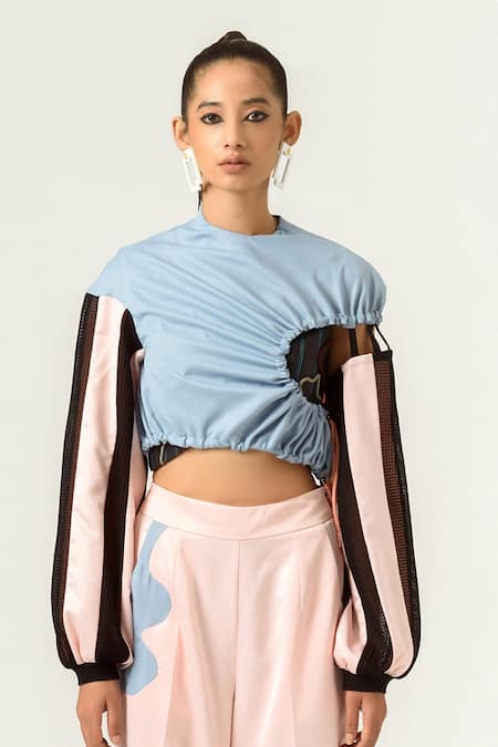Siddhant Agrawal Full Sleeve Crop Top
