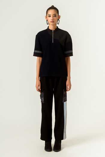 Siddhant Agrawal_Blue Knit And Unisex Reflector T-shirt _Online_at_Aza_Fashions