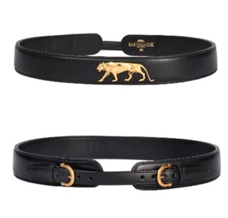 Sabyasachi Black Tiger Lobo Double Buckle Belt