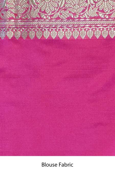 Priyanka Raajiv_Pink Banarasi Kadua Silk Floral Motifs Sadabahaar Woven Saree_at_Aza_Fashions
