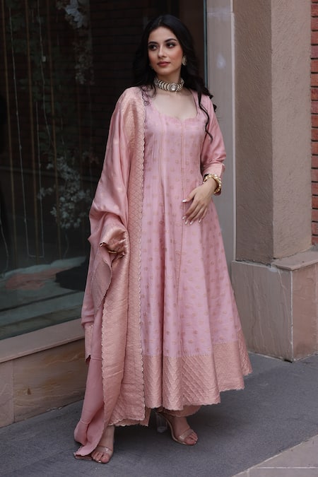 Safaa Meira Woven Anarkali Palazzo Set 