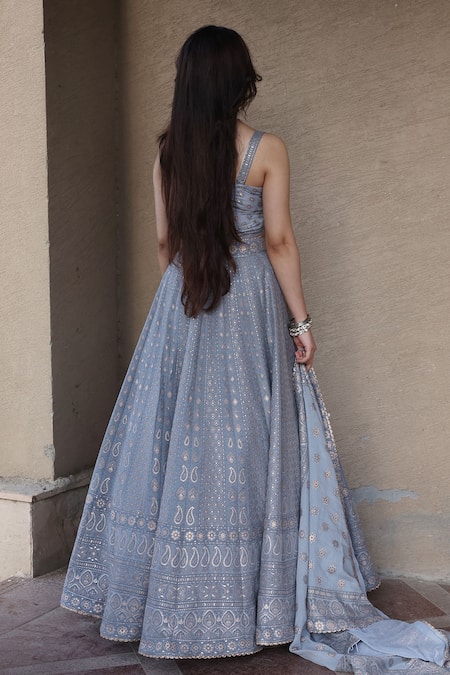 Safaa Rumadi Azmat Chikankari Lehenga Set 