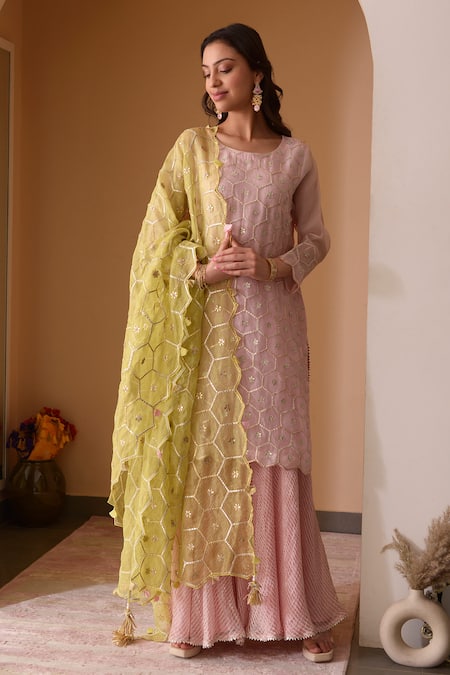 Surabhi Arya Gota Embroidered Kurta Sharara Set 