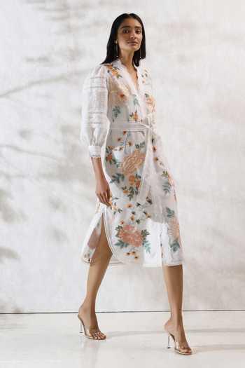 sachin and babi light blue dress NEW! Anthropologie Ranna Gill White Basilia Embroidered Tunic Dress S ~ 170