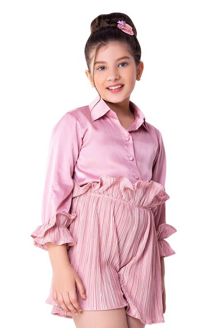 Shop_Littlecheer_Pink Satin Hotsy Frilled Pleated Jumpsuit _Online_at_Aza_Fashions