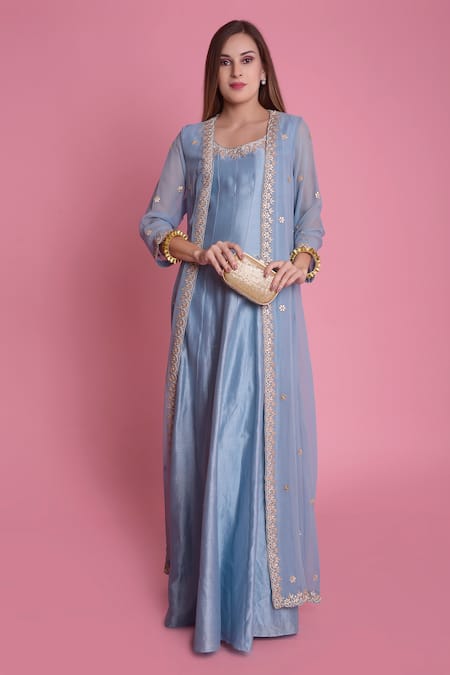 Surabhi Arya Chanderi Gown with Jacket 