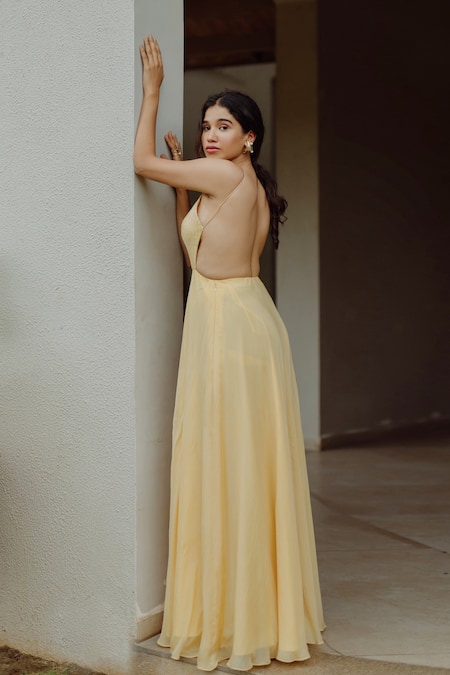 Pinup By Astha Sage Backless Gown 