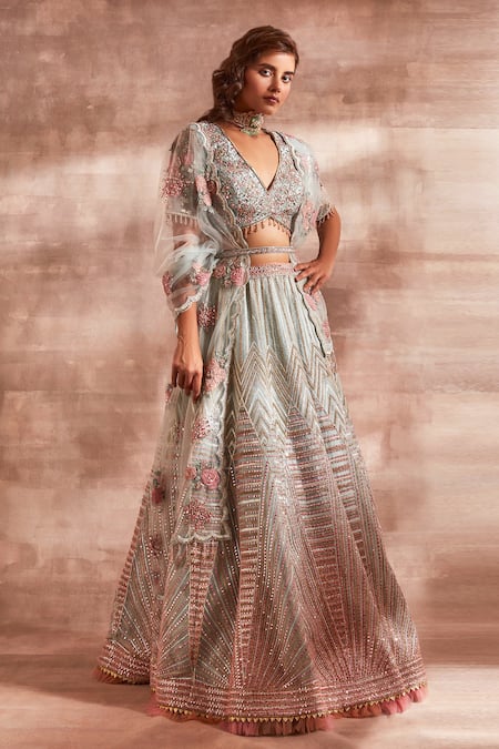 Studio Iris India Organza Bridal Lehenga Set