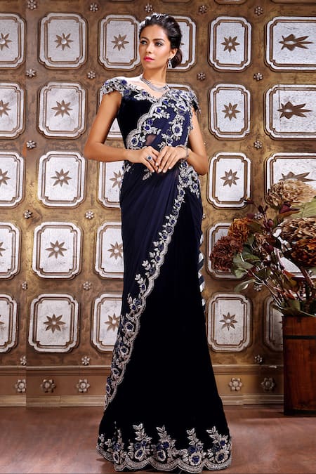 Archana Kochhar Hand Embroidered Saree With Blouse 