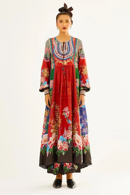 Rajdeep Ranawat Aida Silk Printed Anarkali 