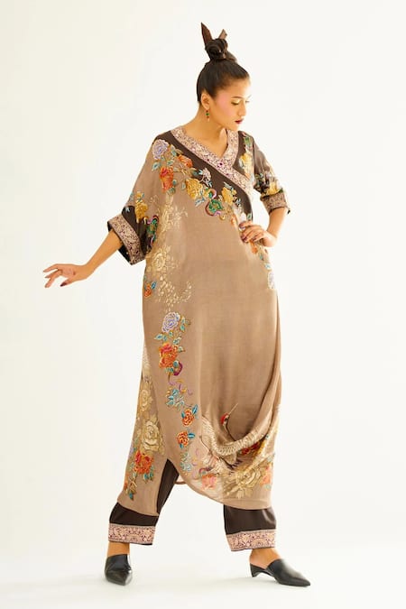 Rajdeep Ranawat Izumi Silk Kaftan Tunic 