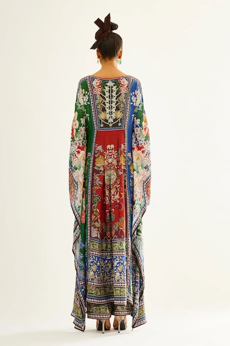 Rajdeep Ranawat Yolanda Silk Floral Print Kaftan Tunic 