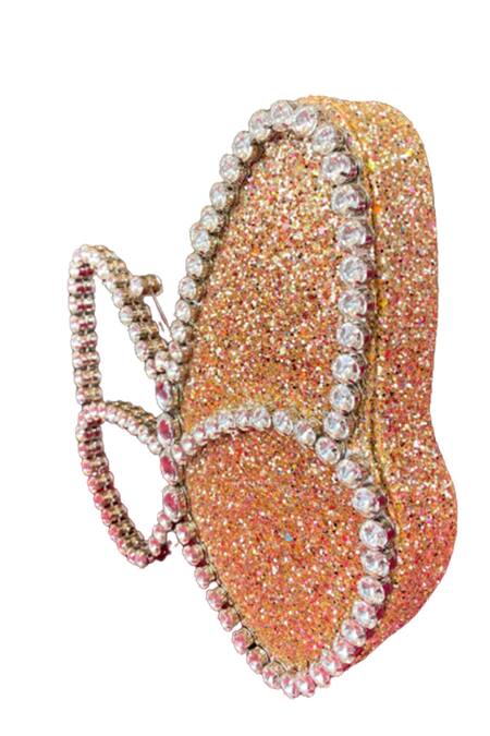 Oceana Clutches_Gold Studs, Crystals Butterfly Embellished Clutch_Online_at_Aza_Fashions