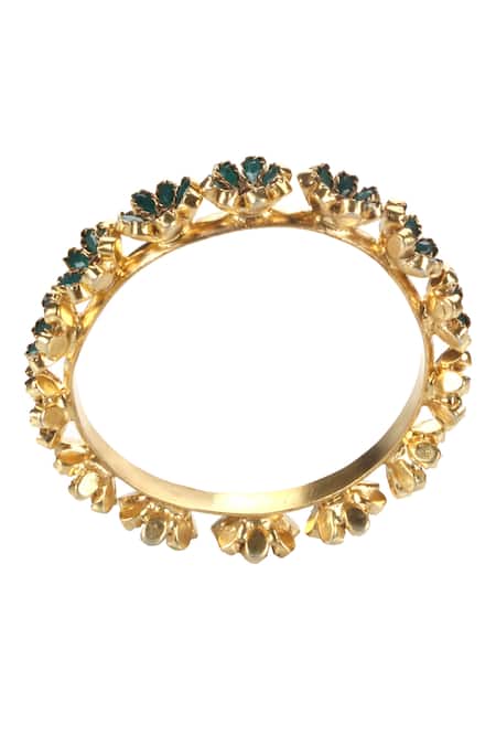 Sangeeta Boochra Handmade Floral Stone Bangle 