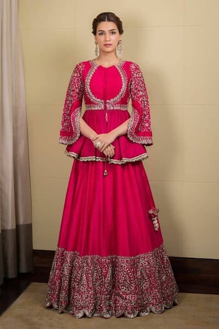 Shop_Sangeeta Boochra_Silver Plated Beads Kundan Floral Chandbalis _at_Aza_Fashions