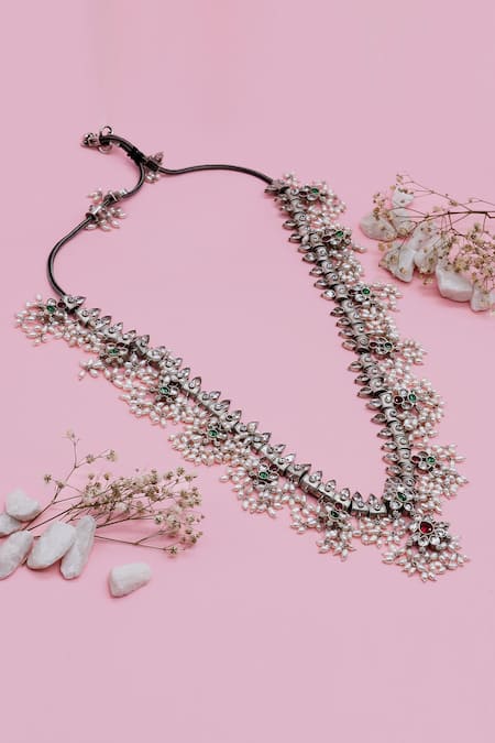 Sangeeta Boochra X Deme Silver Plated Daria Pearl Necklace 