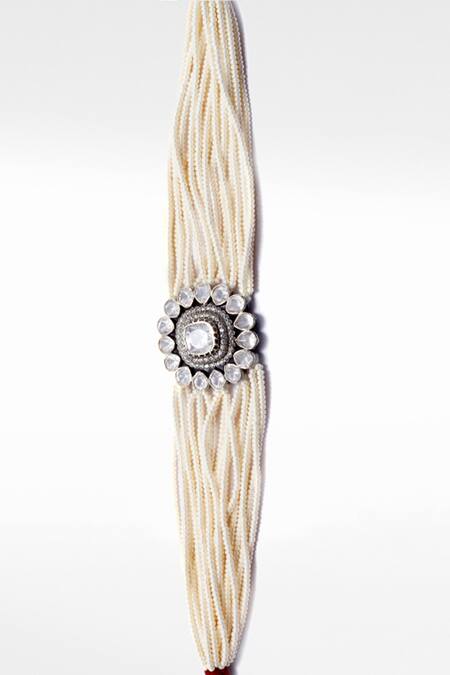 Sangeeta Boochra X Deme Silver Plated Arzu Pearl Choker Online at Aza Fashions Sangeeta Boochra X Deme_Silver Plated Arzu Pearl Choker _Online_at_Aza_Fashions