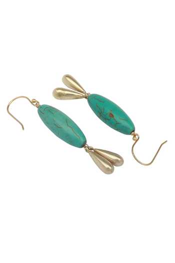 Sangeeta Boochra Blue Stones Handcrafted Drop Earrings Online at Aza Fashions Sangeeta Boochra_Blue Stones Handcrafted Drop Earrings _Online_at_Aza_Fashions